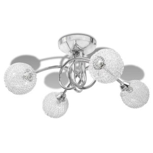 Lampa sufitowa z drucianymi kloszami na 4 żarówki G9