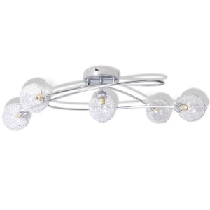 Lampa sufitowa z drucianym abażurem, 5 x G9 żarówka