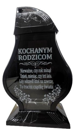 Znicz Faraon Kochanym Rodzicom Grawer Led Złota Nitka