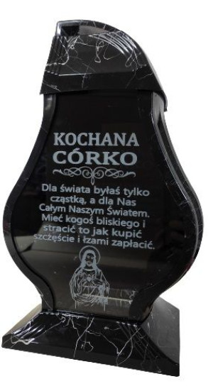 Znicz Faraon Kochana Córko Grawer Led Złota Nitka