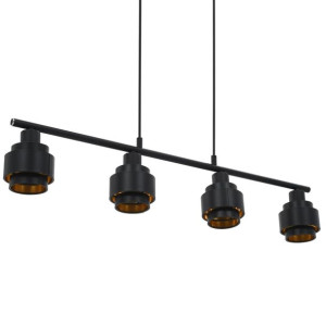 Lampa sufitowa, czarna, 82 cm, E14