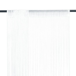Zasłony sznurkowe, 2 sztuki,  100 x 250 cm, białe