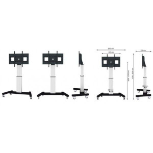 Tv Set Acc Floor Stand 42-100"/plasma-m2500silver Newstar