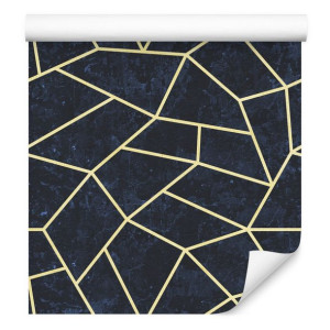 Tapeta Geometryczna do Salonu w Stylu SOHO Marmur Efekt 3D