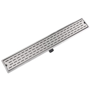 Kratka odpływowa, liniowa, 930x140 mm, wzór linii, stal nierdzewna