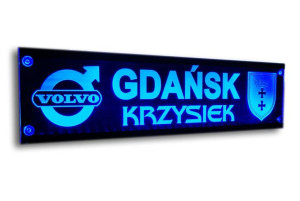 Tablica LED TIR 40x16cm GRAWEROWANA MoMan Imienna dla kierowcy prezent świę