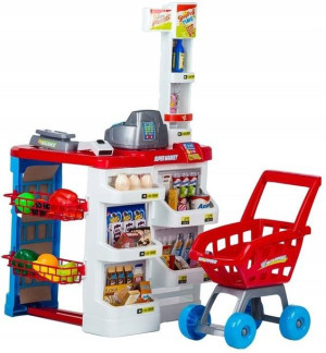 Supermarket Sklep Stragan Dla Dzieci Kasa Wózek