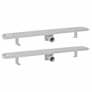 Odpływ prysznicowy liniowy, 2 szt., fala, 830x140 mm, stal