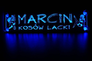 Tablica LED TIR 50x16cm GRAWEROWANA MoMan Imienna dla kierowcy prezent świę