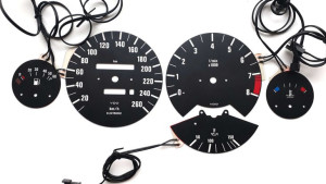 BMW E30 tarcze licznika INDIGLO wersja M zamiennik z MPH na km/h