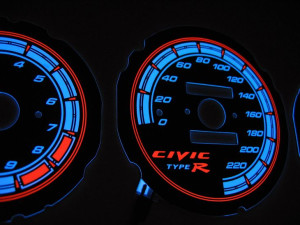 Honda Civic 1992-1995 wzór 6 świecące tarcze licznika INDIGLO