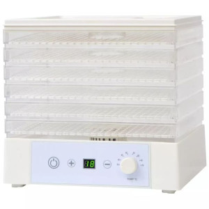 Suszarka do żywności z 6 tacami, biała, 250 W