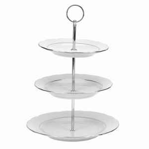 Patera Porcelanowa Okrągła Etażerka Ciasto Tort
