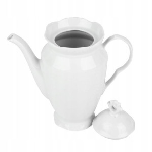 Dzbanek Do Herbaty Kawy Imbryk Porcelana Biały