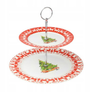 Patera Porcelanowa Okrągła Etażerka Ciasto Tort