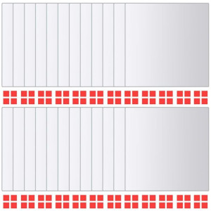 Kafelki lustrzane, 24 szt., kwadratowe