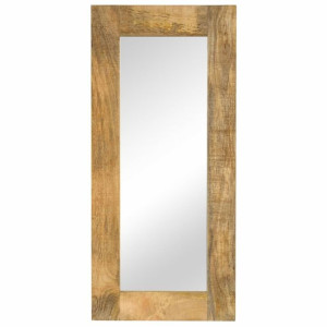 Lustro z ramą z litego drewna mango, 50 x 110 cm