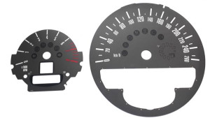 Mini 2, Countryman - tarcze licznika, zegary zamiennik z MPH na km/h (szary