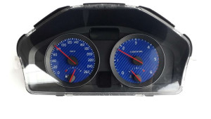 VOLVO C30, S40, V50, C70 tarcze licznika Wersja BLUE CARBON