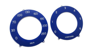 Volvo S60, V60, XC60, S80, V70, XC70 - tarcze licznika zamiennik z MPH na k