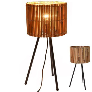 Rattanowa lampa stołowa stojąca lampka nocna