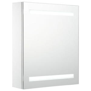 Szafka łazienkowa z lustrem i LED, 50 x 14 x 60 cm