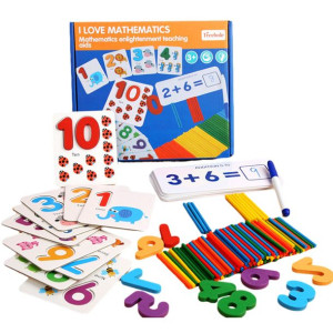 Drewniane Puzzle Montessori 3w1 Cyfry
