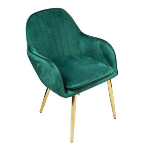 Fotel FLORYDA GOLD VELVET zielony - welur