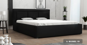 Łóżko Maxwell 120x200 z pojemnikiem i metalową ramą.