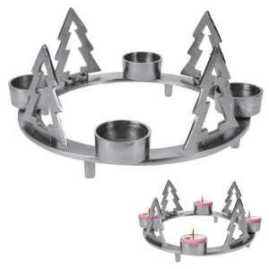 Świecznik na 4 tealight podstawka pod świeczkę święta choinka 4 sztuki 25cm