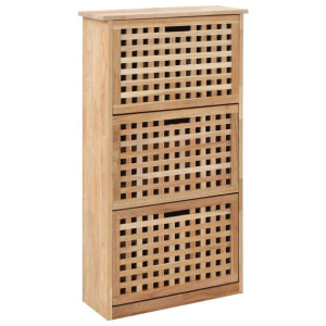 Szafka na buty,  55x20x104 cm, lite drewno orzecha włoskiego