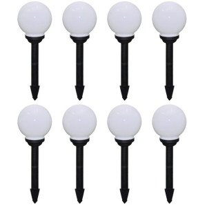 Lampy do oświetlenia ścieżki, 8 szt, LED, 15 cm, ze szpikulcami
