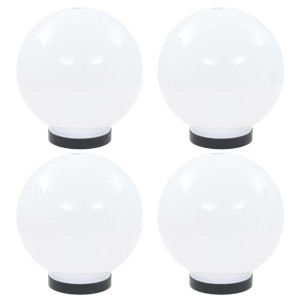 Lampy ogrodowe LED, 4 szt., kuliste, 20 cm, PMMA