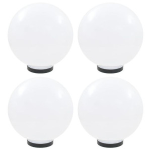 Lampy ogrodowe LED, 4 szt., kuliste, 30 cm, PMMA