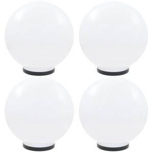 Lampy ogrodowe LED, 4 szt., kuliste, 40 cm, PMMA