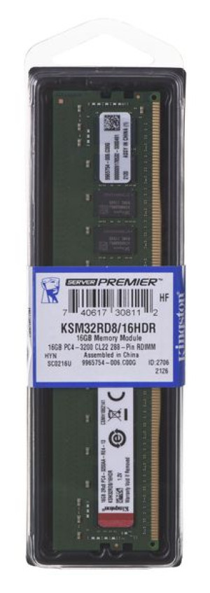 Kingston 16gb Ddr4 Ecc Reg 3200mhz Ksm32rd8/16hdr