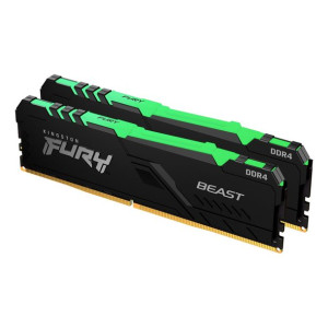 Kingston 16gb 3200mhz Ddr4 Cl16 Dimm (kit Of 2) Fury Beast Rgb Kf432c16bbak