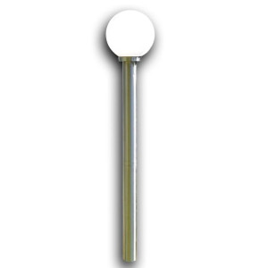 Lampa ogrodowa na słupku, 1 kula, 110 cm