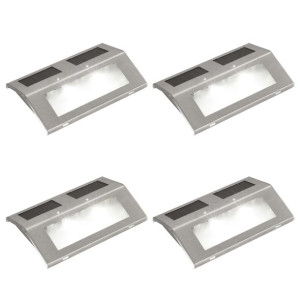 Lampy schodowe, 4 szt., solarne