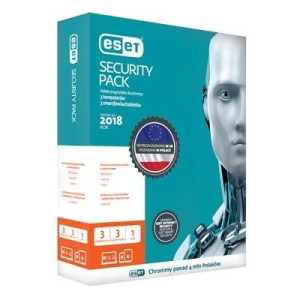 ESET SECURITY PACK (3 mobilne, 3 robocze  24 miesiące  BOX  Komercyjna)