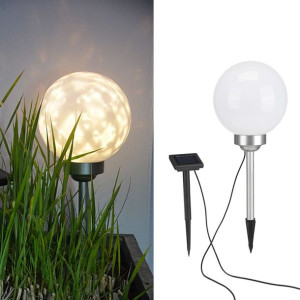 HI Solarna lampa kulista LED do ogrodu, obrotowa, 20 cm