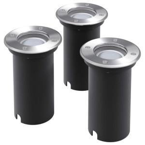 Lampy najazdowe LED, 3 szt., okrągłe