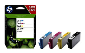 Tusz HP zestaw HP 364, HP364 N9J73AE, zawiera CMYBK, CB318EE+CB319EE+CB320E
