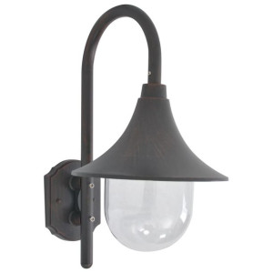 Ścienna lampa ogrodowa, 42 cm, E27, aluminiowa, kolor brązu