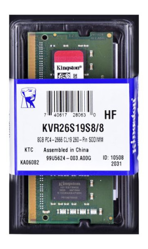 Pamięć Kingston KVR26S19S8/8 (DDR4 SO-DIMM  1 x 8 GB  2666 MHz  CL19)