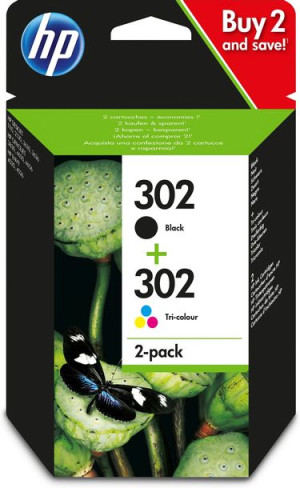 Tusz HP zestaw HP 302+HP 302, HP302+HP302 X4D37AE, zawiera czarny i kolor,
