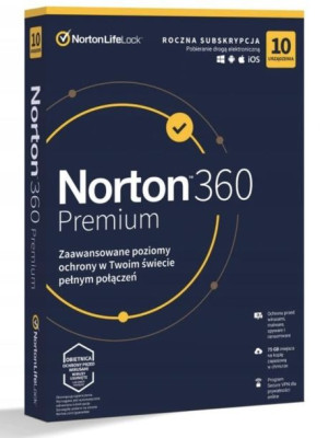 Norton 360 Premium 10D/12M BOX (NIE WYMAGA KARTY)