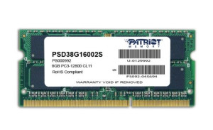 Pamięć Patriot Memory Signature PSD38G16002S (DDR3 SO-DIMM  1 x 8 GB  1600