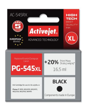 Tusz Activejet AC-545RX (zamiennik Canon PG-545XL  Premium  15 ml  czarny)