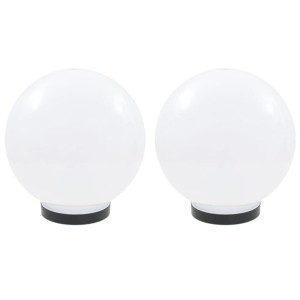 Lampy zewnętrzne LED, 2 szt., kule 25 cm, PMMA
